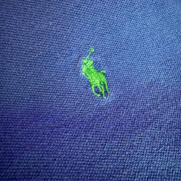 Polo Ralph Lauren Men's Blue with Green Logo, Extra Large - Picture 4 of 4